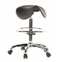 silla de trabajo  taburete de trabajo giratorio top work 13 espuma duro negro cromado hjh office