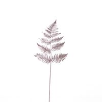 follaje de helecho artificial metalico rosa plateado h73