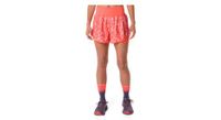 asics road 2 in 1 all over print shorts 3 5in mujer coral
