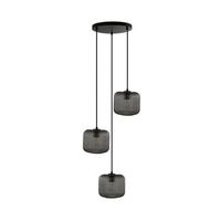 lily lampara colgante de cristal - gris humo