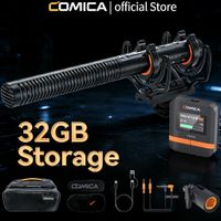 microfono inalambrico de direccion supercardioide comica vm40 24 ghz 48 khz 32 bits con 32 gb de memoria interna para camaras telefonos inteligentes y pc