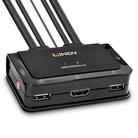 lindy 2 port hdmi 102g usb 20  audio kvm switch 42340