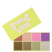 made by mitchell curve case pressed powder blusher palette various shades - lighter