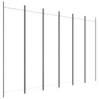 biombo divisor de 6 paneles de tela blanco 300x200 cm