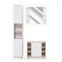 conjunto de muebles de bano fynn 3 partes con mueble alto vicco