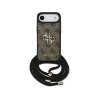 funda para movil guess air pu marron logo 4g con cordon para iphone