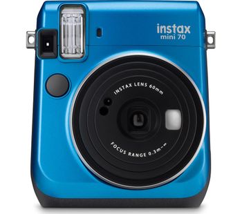 FUJIFILM Instax Mini 70 Instant Camera - 10 Shots Included, Blue, Blue