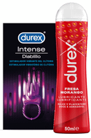 durex pack lubricante sabor y aroma fresa  anillo vibrador intense orgasmic diablillo