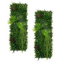 panel de pared de jardin vertical artificial alina - 50cm x 150cm set 2 unidades