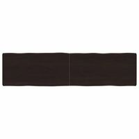 tablero mesa madera tratada borde vivo marron 160x40x2-6 cm vidaxl