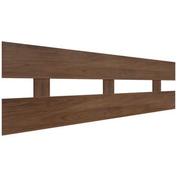 Dhome Cabecero Nogal 160cm Horizontal Estilo Valla Madera Reciclada Dm Herrajes Incluidos (160cm Horizontal Valla, Nogal)