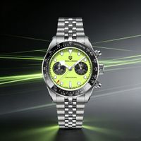 nuevo reloj para hombre pagani design panda reloj de cuarzo de lujo para hombre cronografo deportivo de alta gama con esfera verde fluorescente vk63 cristal de zafiro con revestimiento