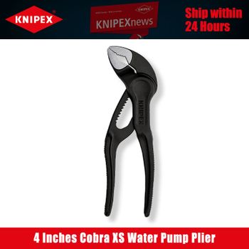 KNIPEX Cobra XS 87 00 100 Alicates para bomba de agua Alicates pulidos de 4 pulgadas 11 posiciones de ajuste Alicates Herramienta para consstrucciones