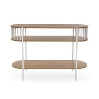 versa consola neyla de estilo industrial medidas al x l x an 76 x 39 x 110 cm color blanco