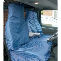 heavy duty waterproof van seat protector - blue single seat  twin cab seat
