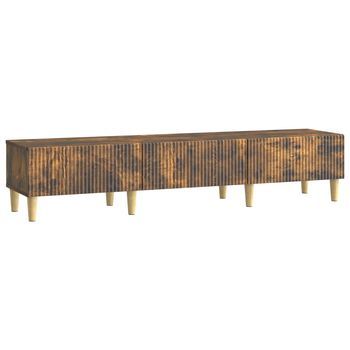 Mueble De Tv Con Cajón Roble Ahumado 147 X 34,5 X 30 Cm Vidaxl