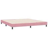 estructura de cama sin colchon terciopelo rosa 180x210 cm vidaxl