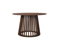 mesa de comedor con efecto madera patas de abeto 4 plazas clara 120x120x75 cm