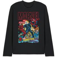 marvel camiseta manga larga retro para mujer
