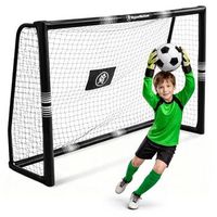 porteria de futbol hypermotion 180x120 cm de acero con red resistente