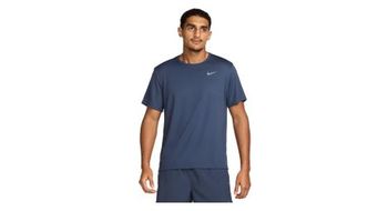 Maillot de manga corta nike dri fit  strong uv  strong  miler azul para hombre