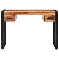 escritorio  mesa de trabajo con 2 cajones madera maciza de acacia 110x50x77 cm