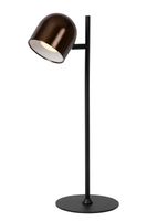 lampara de escritorio de metal con 1 led integrado cafe
