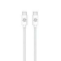cable usb-c a usb-c celly 15 m trenzado carga rapida 100w blanco