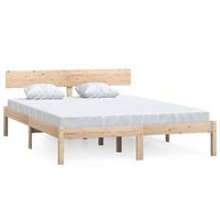 cama matrimonial  cama para adultos  estructura de cama madera maciza de pino king 150x200 cm