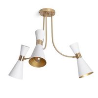 lampara de techo metal 3 focos jigger blanco