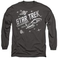 star trek tops y camisetas through space para mujer