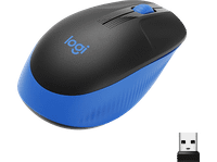raton inalambrico - logitech m190 3 botones 1000 ppp nano receptor 10 m azul