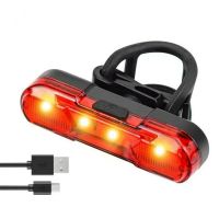 luz trasera recargable usb para bicicleta luz trasera de advertencia de seguridad para casco y mochila de ciclismo