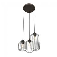 lampara de techo osmera negro ii 3 luces