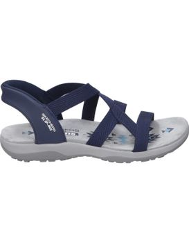 Sandalias Para Mujer Skechers Slip Ins Reggae Slim Stretch Flex 163460-nvy Azul Marino 40