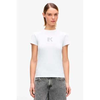 Karl Lagerfeld Tops y Camisetas Klj Slim Ss K Logo Tee para mujer