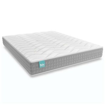 Colchón Viscoelástico 140x180 Cm ±21cm Firmeza Media Con Tejido Strech Bambú. Reversible | Fabricado En España Nalui Talaia Gris