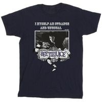 beetlejuice camiseta strange and unusual para hombre