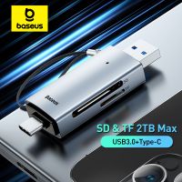 lector de tarjetas baseus usb c y usb30 a sd dispositivo de tarjeta de memoria micro sd tf 104 mbs lector de tarjetas inteligente de 2 tb para accesorios de computadora portatil