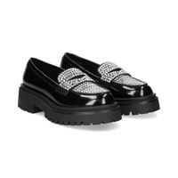 steve madden mocasines mujer - negro talla 37