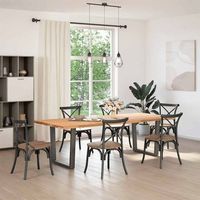 patas para mesapierna de mesa de comedor en forma de v 2 uds antracita acero