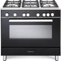 kenwood ck307g 90 cm gas range cooker - black  chrome black