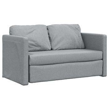 Sofá Cama | Sofá Convertible De Suelo 2 En 1 Tela Gris Claro 112x174x55 Cm