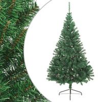medio arbol de navidad  decoraciones de navidad artificial con soporte pvc verde 240 cm cfw358257