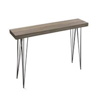 consola de entrada en aglomerado efecto madera y metal marron