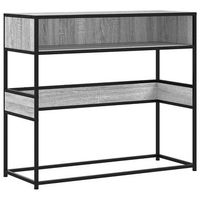 mesa consolarmesa de entradarmesa auxiliar madera de ingenieria gris sonoma 90x35x80 cm