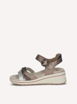 CAPRICE Heeled sandal, brown, made of Leather with Wedge heel, Size 40