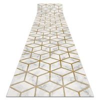 alfombra de pasillo emerald exclusivo 1014 glamour elegante cubo crem 100x220 cm