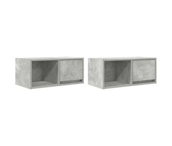 Muebles de tv 2uds madera ingeniería gris hormigón 60x31x25,5cm