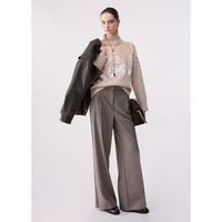 liu jo pantalones pantalon largo en pata de gallo para mujer